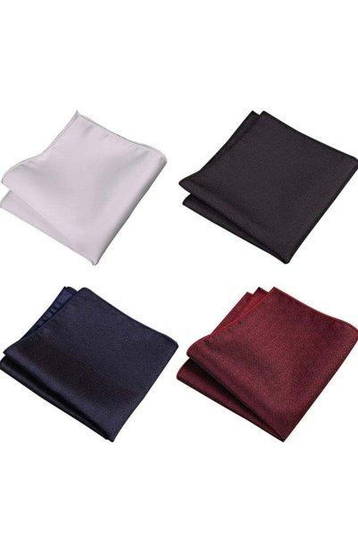 Arabest 4 Pack Men's Pocket Squares Assorted Colors 23cm x 23cm Handkerchiefs...