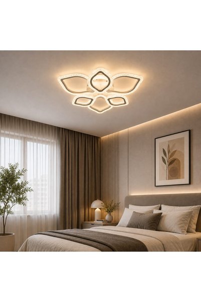 GOLD MARKET Plafonieră LED Azalia, 100 W, 7100 lm, telecomandă, lumină caldă ...
