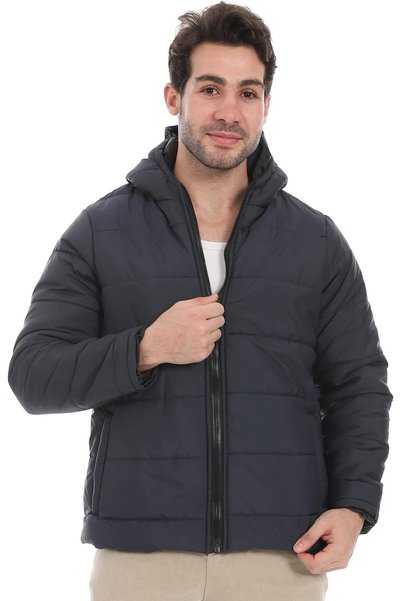 Generic Mens Plain Zipped Hooded Jacket Jacket