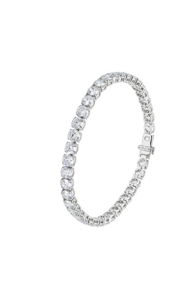 Generic Brand 9K Round Lab Grown Diamond Tennis Bracelet, Classic Full Stone ...
