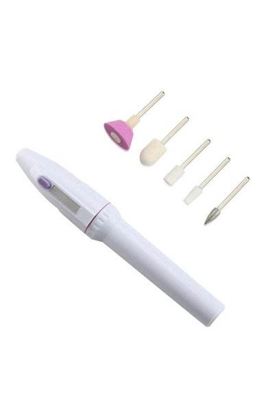 FOXMAG24 Σετ Μανικιούρ Salon Shaper, Λευκό, 5 Κεφαλές