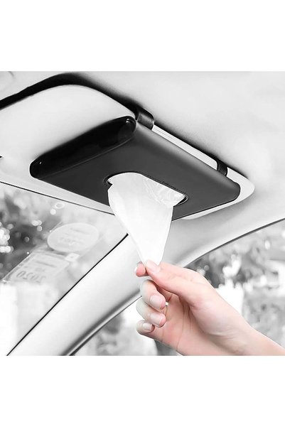 Generic Leather Premium Napkin & Tissue Holder, For Backseat And Car Visor (B...
