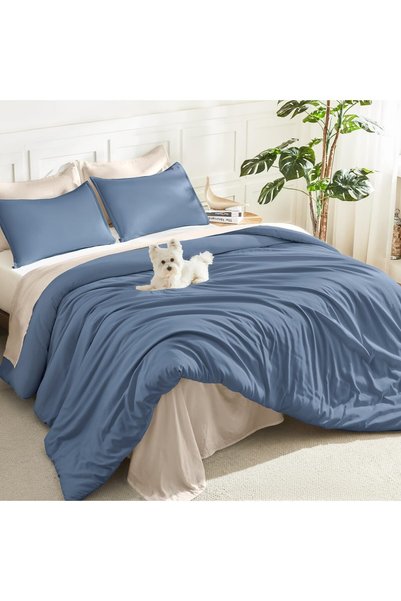 Generic Haze Blue Twin XL Comforter Set, 2 Pieces Extra Long Dorm Bedding