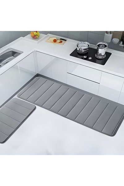 Generic 2 Pcs Set Kitchen Rugs and Mats Washable - Not Slippery Soft Absorbin...