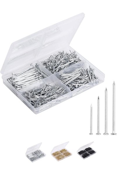 Generic 200 Pcs Nail Assortment Kit, Small Nails for Hanging Pictures, Finish...