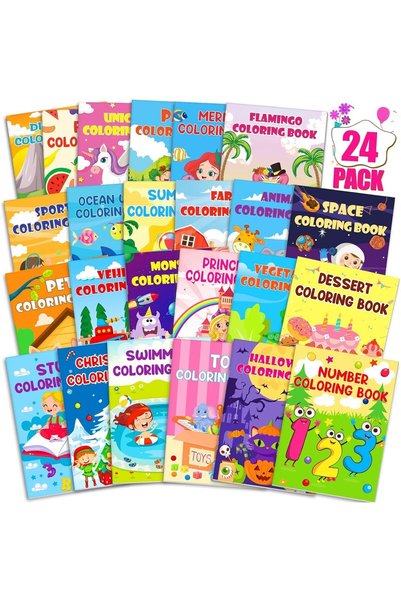 Generic 24 Pack Coloring Books for Kids Ages 4-8, Small Coloring Books for Ki...