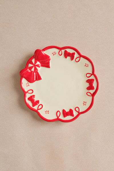Karaca New Year Ribbon Tatlı Tabağı 14 cm