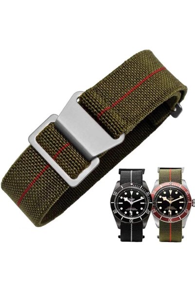 Generic French Troops Paratrooper Watchband,Military Elastic Nylon Watch Stra...