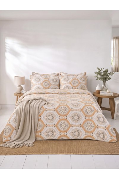 Styli Impression Double Comforter 215x235 Cm, Orange