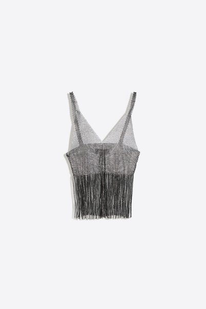 Bershka Püsküllü ışıltılı askılı top