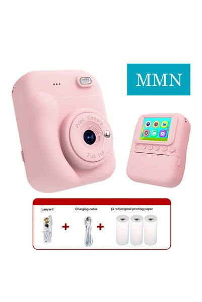 Choice Pink Portable Instant Print Camera 2.4" Screen Instant Thermal Photo P...