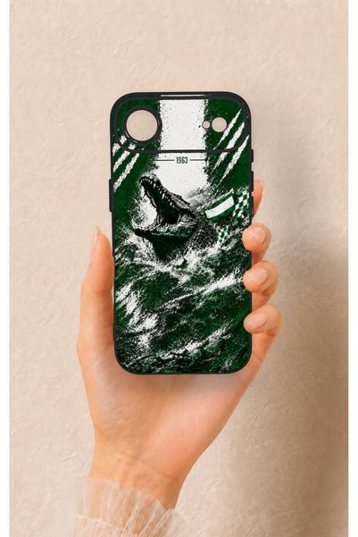 Vip Case iPhone 17 Air Compatible Green Crocodile-Themed Patterned Silicone C...