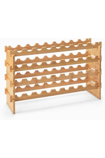Generic Stackable Bamboo Wine Rack, 36 Bottle Capacity