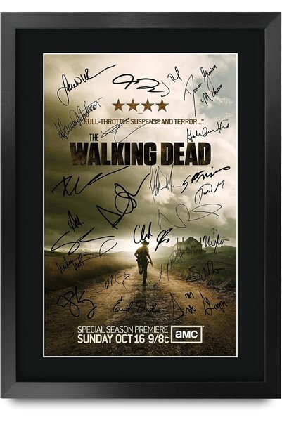 Generic ملصق مسلسل "ذا ووكينغ ديد" (The Walking Dead) بحجم A3، موقّع من الممث...