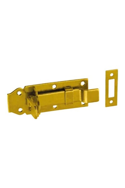 Domax Zăvor poartă cu închidere lacăt tijă curbată, 120x50x5 mm