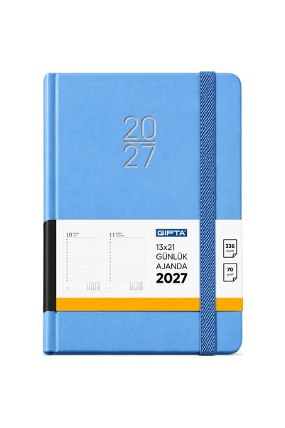 Gıpta 2027 Leatherette Daily Planner 139-Erk Eco 13X21 Blue