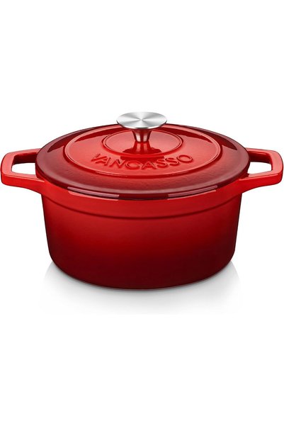 Generic Enameled Cast Iron Dutch Oven, 3.5QT Small Dutch Oven Pot with Lid, R...
