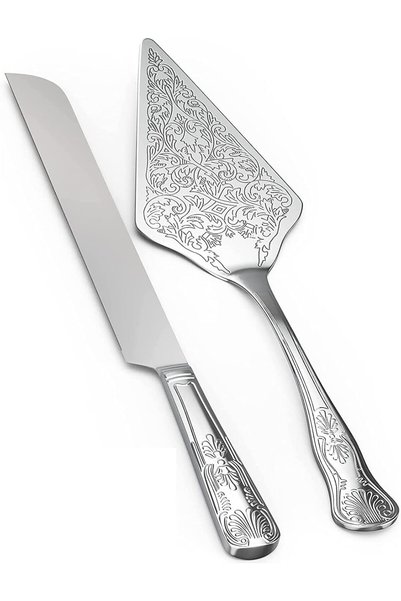 Generic Set of 2 Rustic Wedding Cake Knife and Serving Set Wedding Cake Knife...