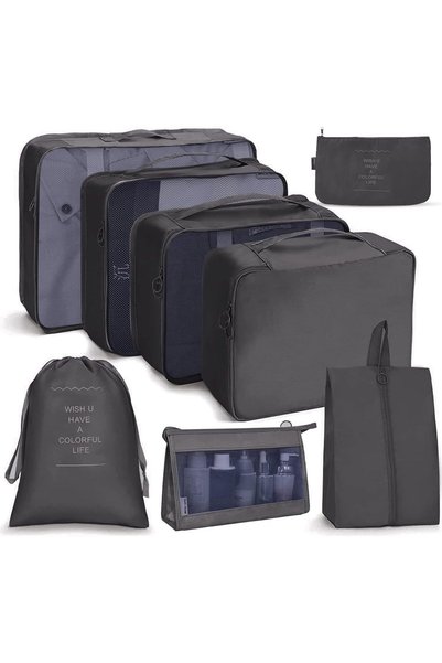 Generic 8 Set Packing Cubes for Suitcases, Travel Luggage Organizer, Travel P...