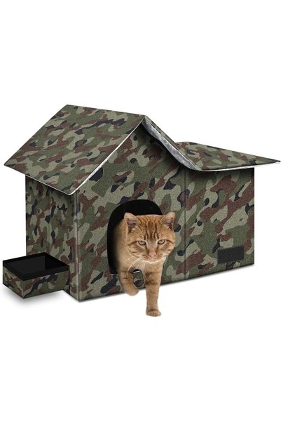 Generic Outdoor Cat House-Large Weatherproof Cat Houses for Outdoor/Indoor Ca...