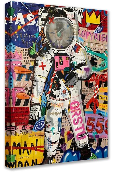 Generic Art Work for Home Walls Creative Astronaut Pictures Street Graffiti P...