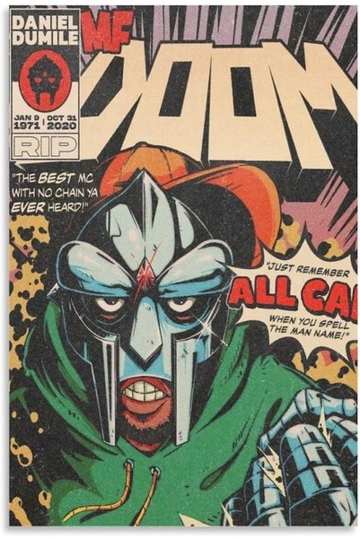 Generic ملصق موسيقي لألبوم MF Doom، ملصق للغرفة، ديكور فني على قماش للجدار، م...