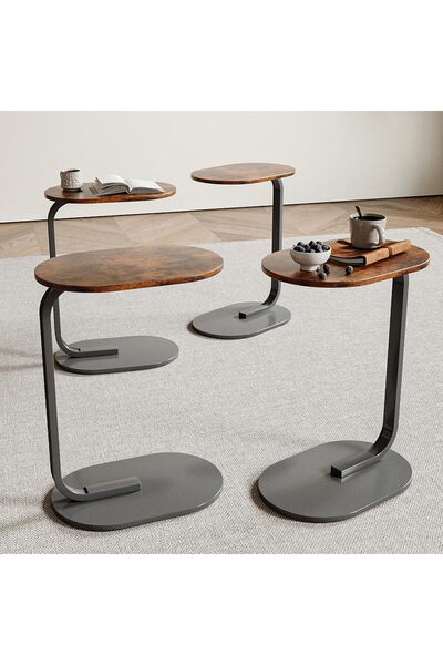 Generic 4 Pack C-Shaped Side Table, End Table Small Sofa Table with Wood Desk...