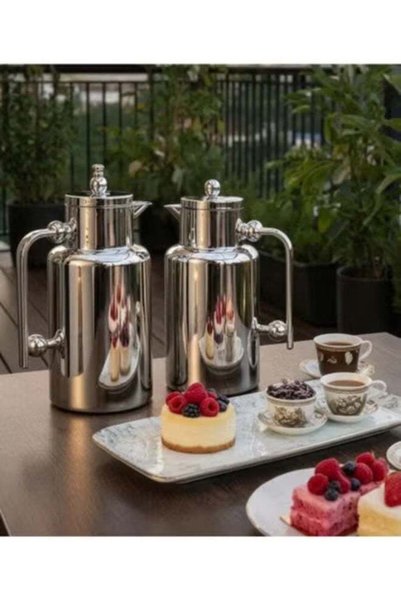 Generic طقم ترمس فضي فاخر – تصميم أنيق للطاولة
