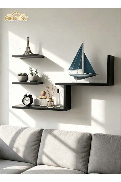 mierting Floating Shelves 6 PCS Set Wall Shelf Decorative Floating Wall Mount...