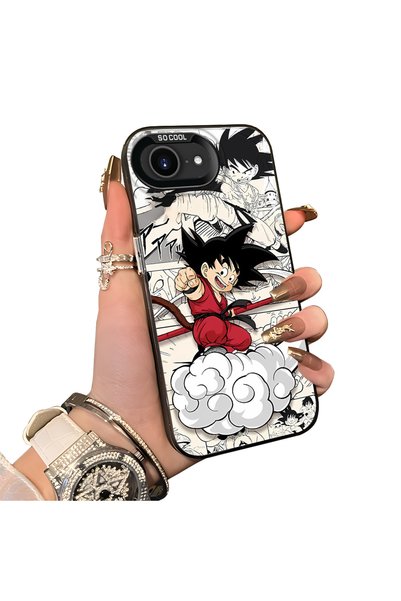 Hontinga غطاء هاتف سيليكوني بتصميم "غوكو" مناسب لهاتف iPhone 16e، مع حواف صلب...