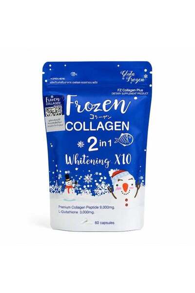 Frozen Collagen Plus 60 Capsules | 2 in 1 Marine Collagen & L-Glutathione For...