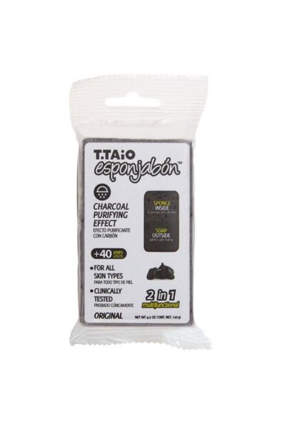 Esponjabon Burete de Baie si Sapun Incorporat 2 in 1 - Charcoal Purifying Eff...