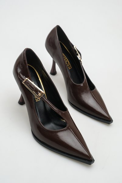AleWomen Pantofi de damă stiletto cu vârf ascuțit, toc subțire de 9 cm, cu de...