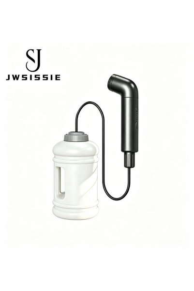 JWSISSIE شطاف كهربائي محمول مع خرطوم بطول 1.2 متر وحاوية بسعة 2.5 لتر - قابل ...