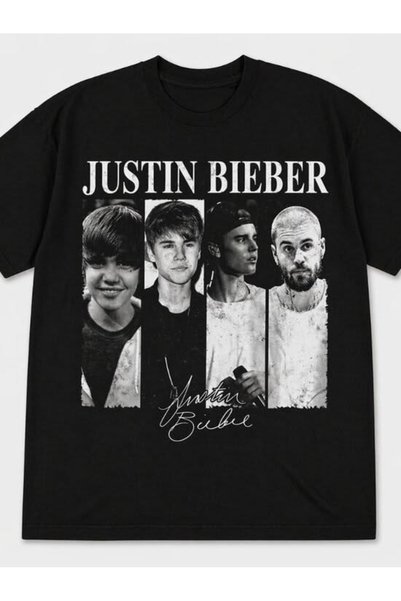 Vordevia Justin Bieber Printed Cotton Oversize T-Shirt