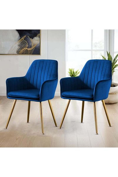 Generic Velvet Dinning Chair,Mid-Back Accent Chair Modern Leisure Armchair wi...