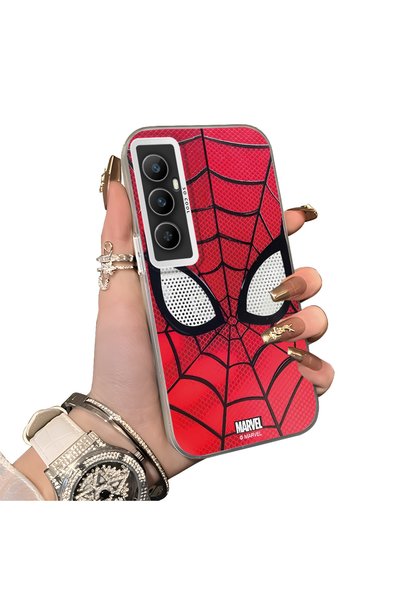 Hontinga Realme C65 4G-Compatible Silicone Hard-Edge Back Case with Spider-Ma...
