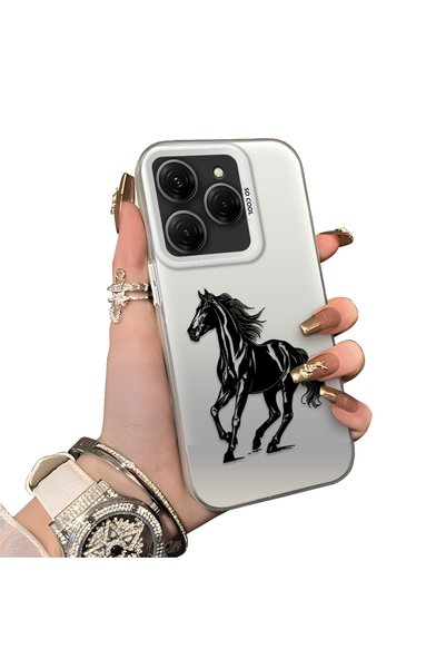 Hontinga Tecno Spark 20 Pro Compatible Silicone Hard-Edge Back Case with Patt...