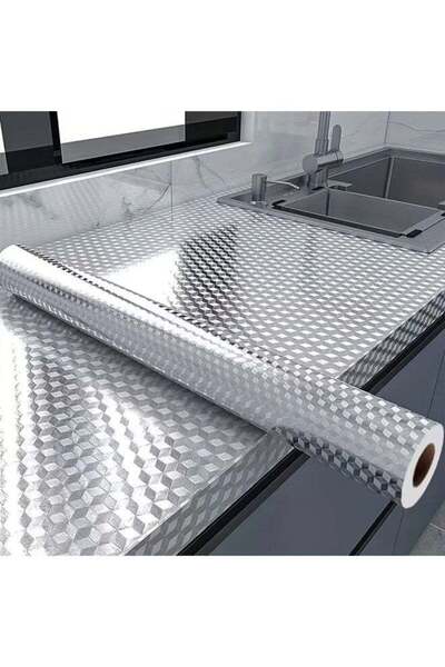 Zeemey 1 Roll, White Glossy Contact Paper, Self-Adhesive Removable PVC Wallpa...