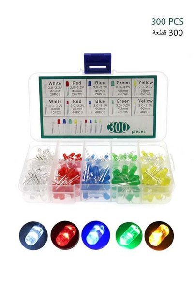 ATRJSZ مجموعة من 10 أنواع مختلفة من صمامات LED متعددة الألوان، بأحجام 5 مم و3...