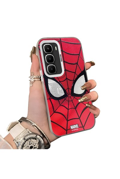 Hontinga Infinix Hot 60i Compatible Silicone Hard-Edge Back Case with Spider-...