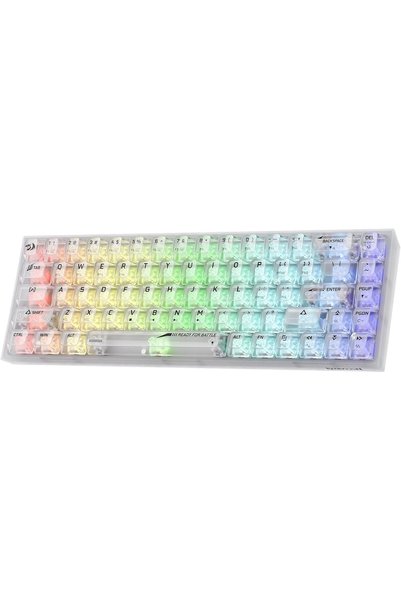 Generic لوحة مفاتيح ألعاب لاسلكية K631 PRO 65% بثلاثة أوضاع وإضاءة RGB، 68 مف...