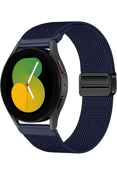 Generic حزام مغناطيسي من النايلون متوافق مع ساعة Galaxy Watch 7 و 6 و 5 و 4 (...
