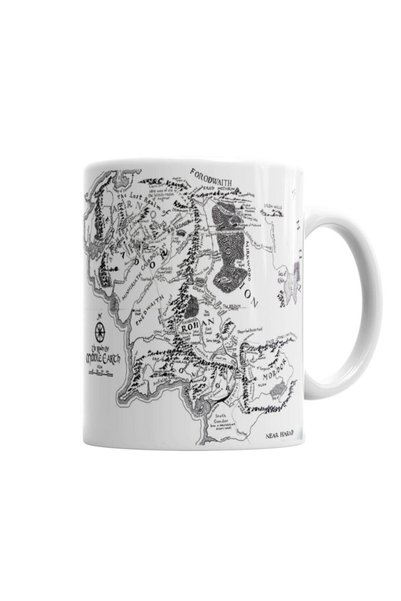 Yüzüklerin Efendisi Lord Of The Rings Orta Dünya Haritası Kupa