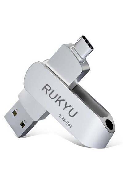 RUKYU محرك أقراص فلاش USB مزدوج الواجهة، متوافق مع USB 3.0/2.0 وType-C، بسعة ...
