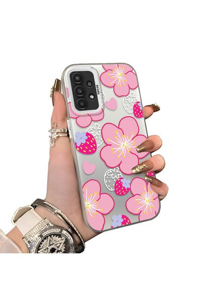 Hontinga Samsung Galaxy A13 Compatible Silicone Hard-Edge Back Case with Stra...