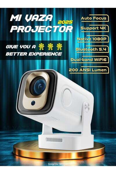 Mi VAZA أحدث جهاز عرض ذكي لعام 2026 HY300 PLUS بدقة 4K وتقنية HDR مع 3000 لوم...