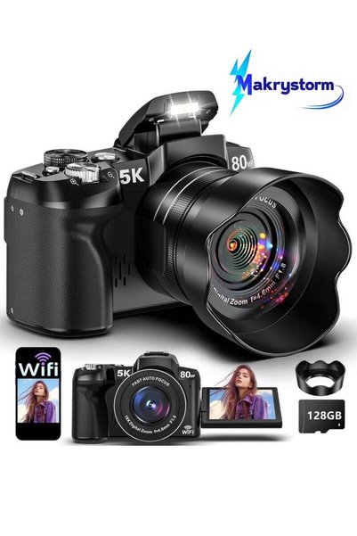 Makrystorm 4k CCD Digital Zoom Student Digital Camera 48MP Portable Digital P...