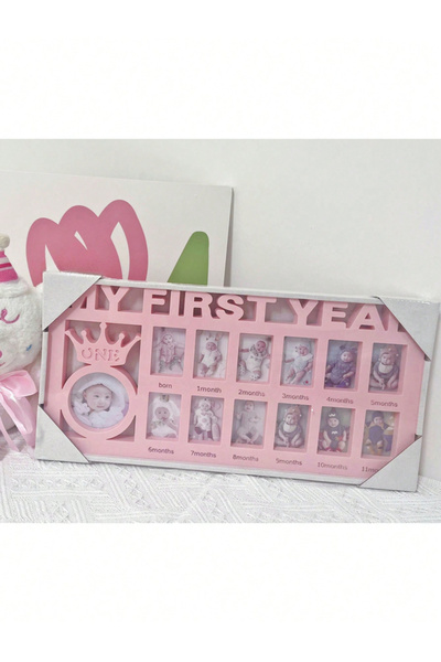 Take Two By Styli Pink My First Year Baby Multi-Photo Frame