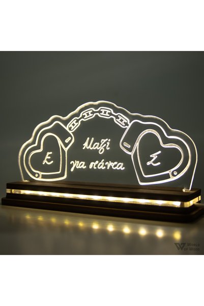 Generic Brand Φωτιστικό LED "Καρδιές Χειροπέδες" W00443 Λευκό